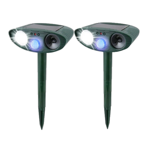 Ultrasonic Rabbit Repeller Solar Powered Flashing Light Rabbit Deterrent - SJ Backyard