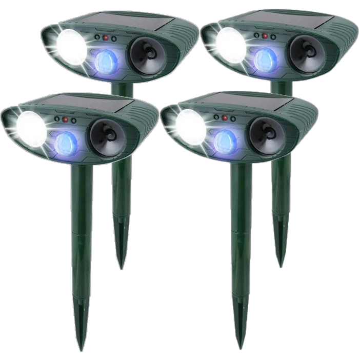 Ultrasonic Rabbit Repeller Solar Powered Flashing Light Rabbit Deterrent - SJ Backyard