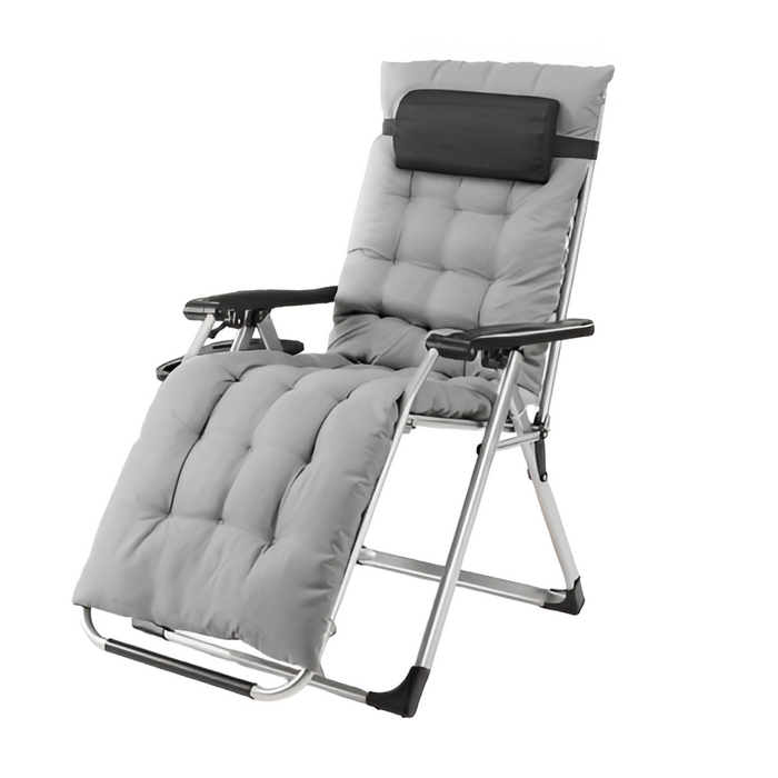 Zero Gravity Recliner Chair Set of 2 with Cup Holder Tray and Adjustable Headrest Pillow