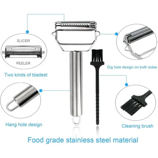 Ultra Sharp Stainless Steel Multi Function Vegetable Peeler and Julienne Cutter