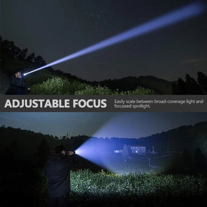 90000 Lumens XHP50.2 Ultra-Bright Rechargeable Flashlight - SJ Backyard