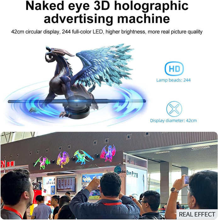 Immersive 3D Hologram LED Fan Projector