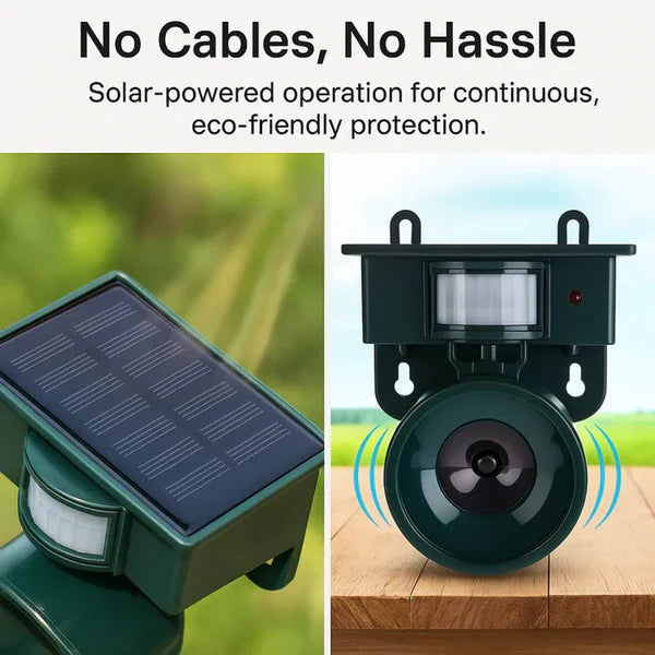 Smart Motion Sensor Bird Repeller for Gardens and Farms