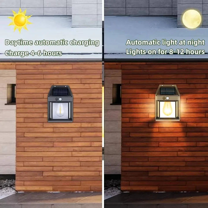 2-Set Solar Wall Lamp Outdoor - Motion Sensor Waterproof LED Light