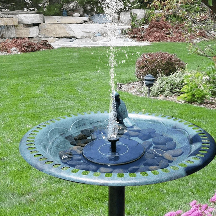 Solar Powered Garden Fountain Bird Bath