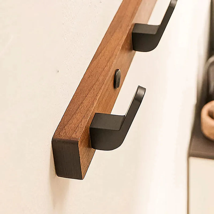 Minimalist Wall Mounted Coat Hook in Wood and Metal - SJ Backyard