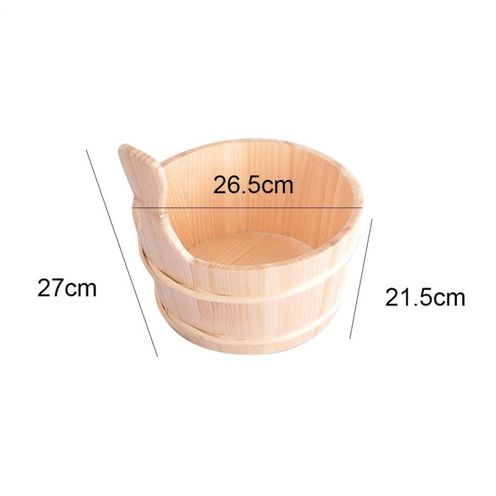 135oz Pine Wooden Sauna Bucket and Ladle Set