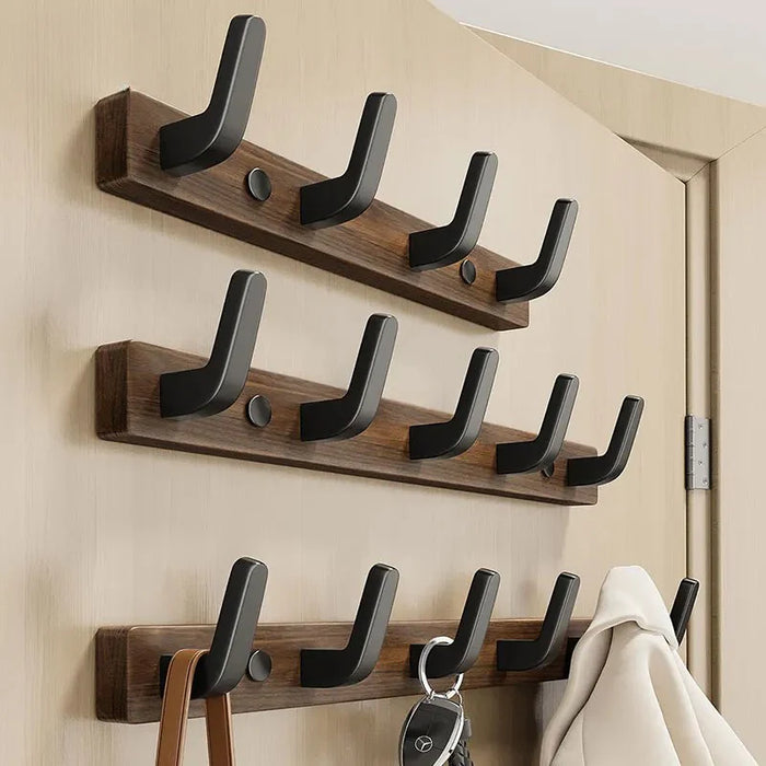 Minimalist Wall Mounted Coat Hook in Wood and Metal - SJ Backyard