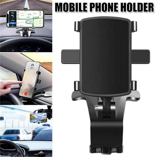 Universal 360 Degree Car Phone Holder for Sunshade, Mirror, and Dashboard Mount - SJ Backyard