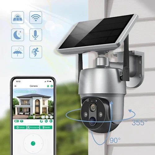 Solar Powered 360 Degree Outdoor Security Camera