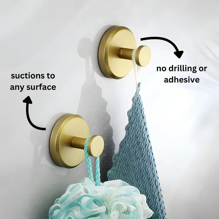Instant Grip Suction Hooks – No Drilling, No Tools, Heavy-Duty Wall Hooks for Home Organization