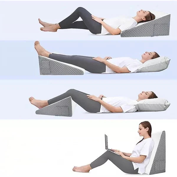 Triangular Memory Foam Wedge Pillow for Elevated and Restful Sleep