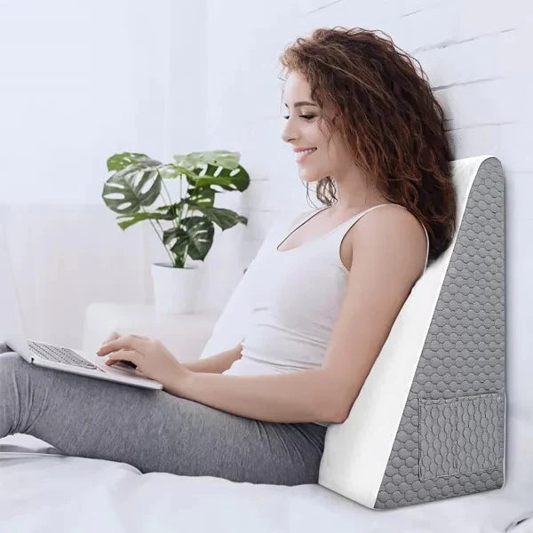 Triangular Memory Foam Wedge Pillow for Elevated and Restful Sleep