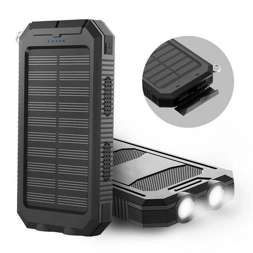 High-Capacity Waterproof Solar Power Bank With Dual USB Ports - SJ Backyard