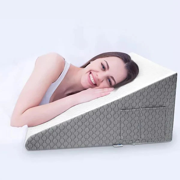 Triangular Memory Foam Wedge Pillow for Elevated and Restful Sleep