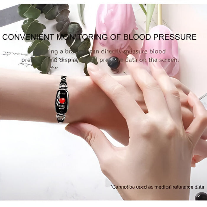 Waterproof Smart Fitness Bracelet for Women – Heart Rate & Blood Pressure Monitor with Touchscreen