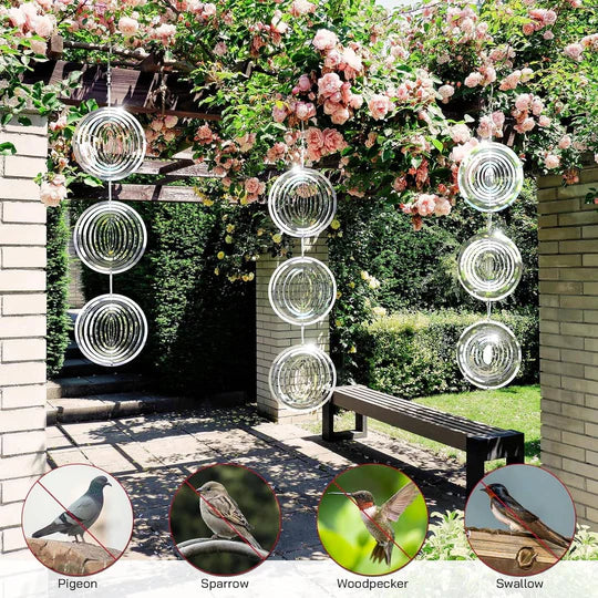Outdoor Bird Deterrent Reflective Stainless Steel Spinner