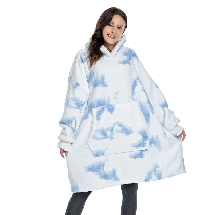 Giant Blanket Hoodie – Ultra Soft Sherpa-Lined Oversized Wearable Blanket - SJ Backyard
