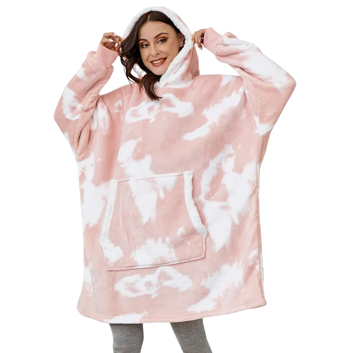 Giant Blanket Hoodie – Ultra Soft Sherpa-Lined Oversized Wearable Blanket - SJ Backyard