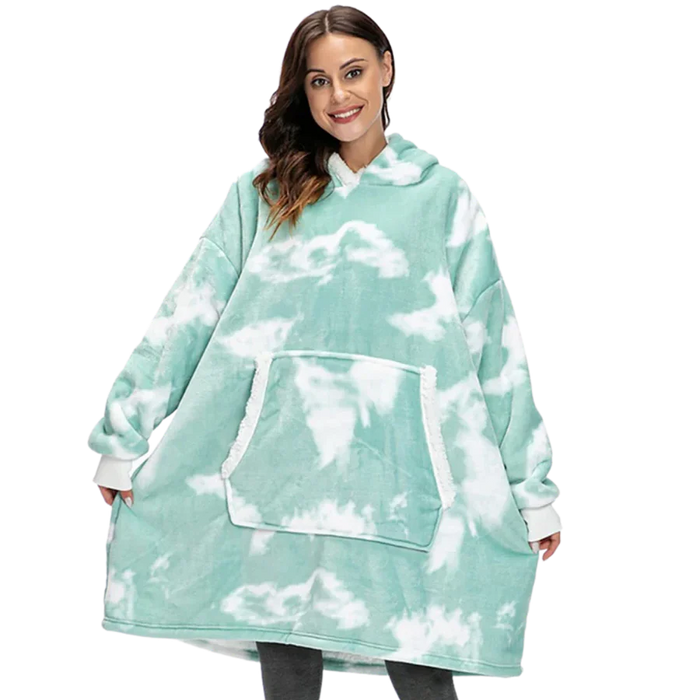 Giant Blanket Hoodie – Ultra Soft Sherpa-Lined Oversized Wearable Blanket - SJ Backyard