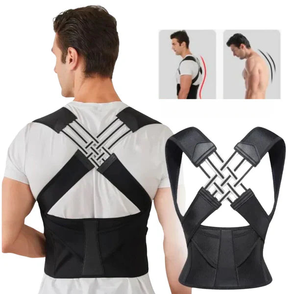 Corrects Posture & Back Pain – Adjustable Posture Corrector for Neck, Shoulder, and Spine Alignment