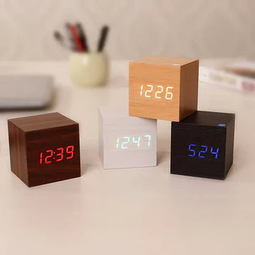 Modern Digital Wood Clock - SJ Backyard