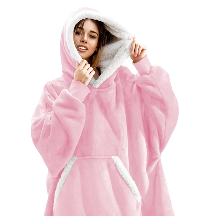 Giant Blanket Hoodie – Ultra Soft Sherpa-Lined Oversized Wearable Blanket - SJ Backyard
