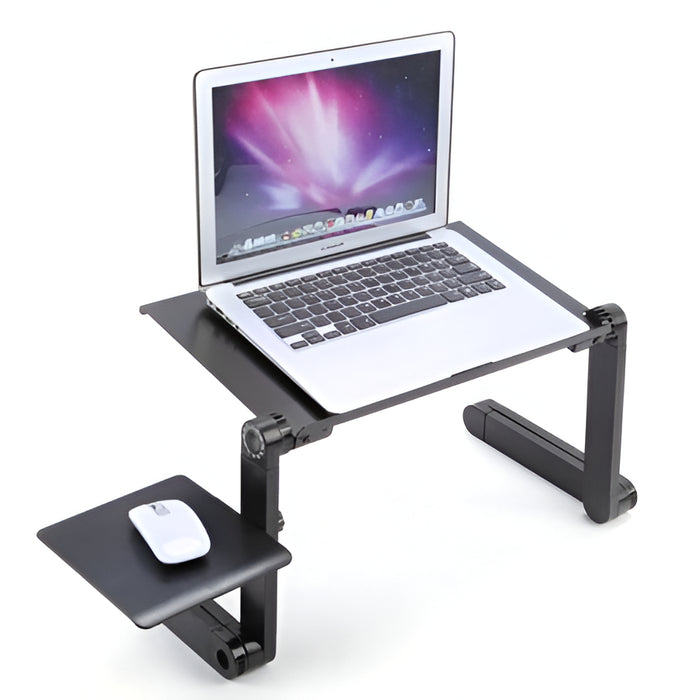 Adjustable Laptop Stand – Ergonomic Aluminum Laptop Desk with Cooling Vents & Mouse Pad - SJ Backyard
