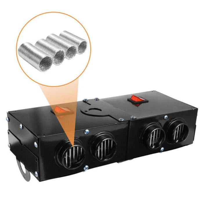 500W Electric Car Heater – Fast Defrost & Cabin Warmer with 4 Air Outlets