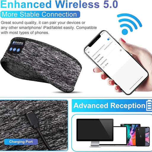 2-in-1 Wireless Sleeping Headphones, Sports Headband