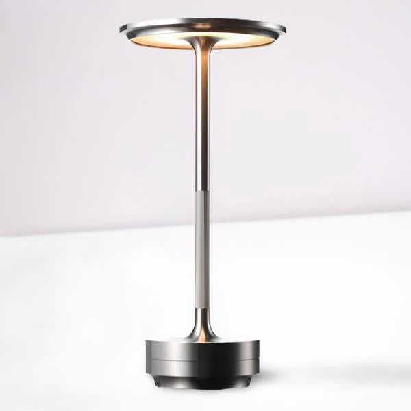 Portable Cordless Table Lamp – Adjustable Brightness | 150-Hour Battery | Waterproof Metal LED Light