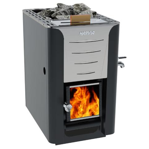 Harvia 20 ES Pro Series ES, 24.1kW, Wood Sauna Stove with Water Tank-Sauna Heaters-Harvia-SJ Backyard Inc