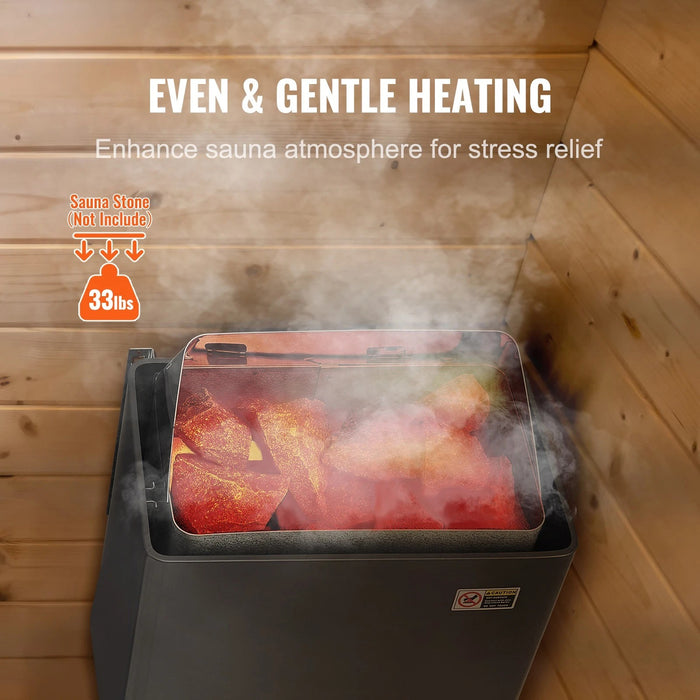 Sauna Heater Stove 6KW Stainless Steel with Internal Controller for Wet and Dry Use